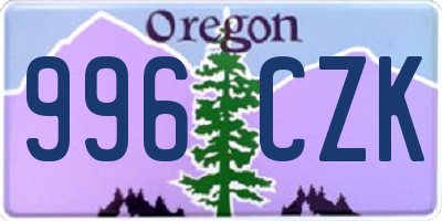 OR license plate 996CZK