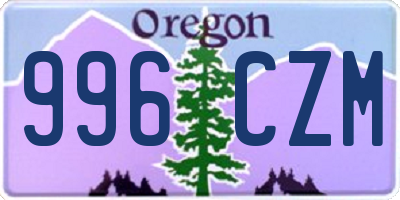OR license plate 996CZM