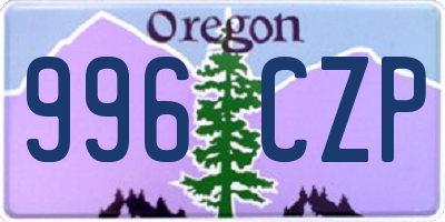 OR license plate 996CZP