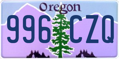 OR license plate 996CZQ