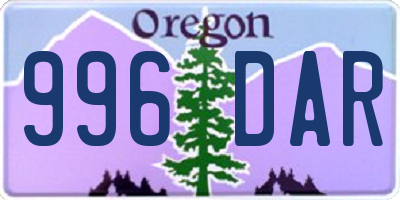 OR license plate 996DAR