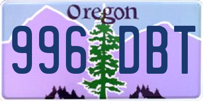 OR license plate 996DBT