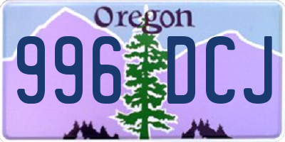 OR license plate 996DCJ