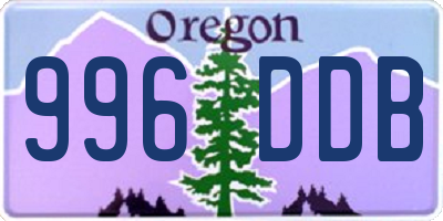 OR license plate 996DDB