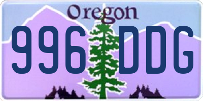 OR license plate 996DDG