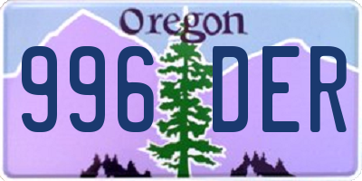 OR license plate 996DER