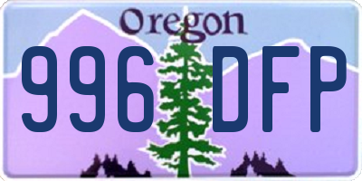 OR license plate 996DFP