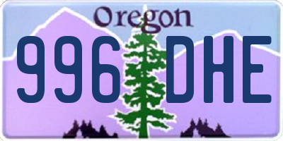 OR license plate 996DHE