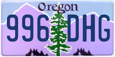 OR license plate 996DHG