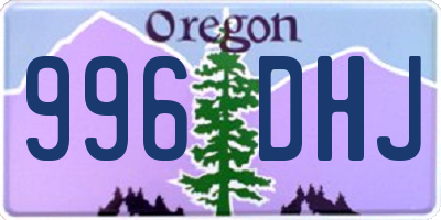 OR license plate 996DHJ