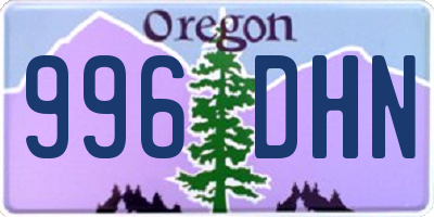 OR license plate 996DHN