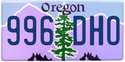 OR license plate 996DHO