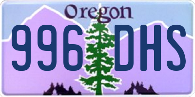 OR license plate 996DHS