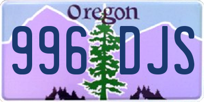 OR license plate 996DJS