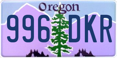OR license plate 996DKR