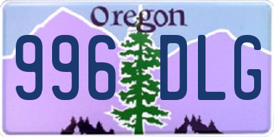 OR license plate 996DLG