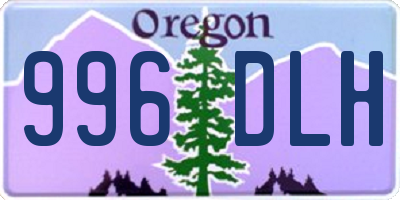 OR license plate 996DLH