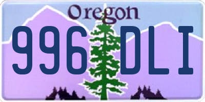 OR license plate 996DLI