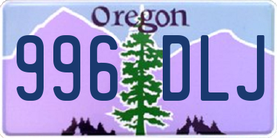 OR license plate 996DLJ