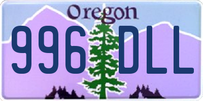 OR license plate 996DLL