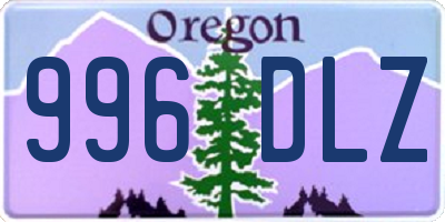 OR license plate 996DLZ