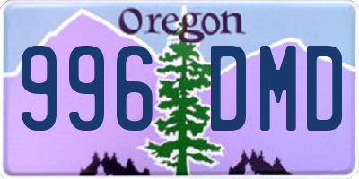 OR license plate 996DMD