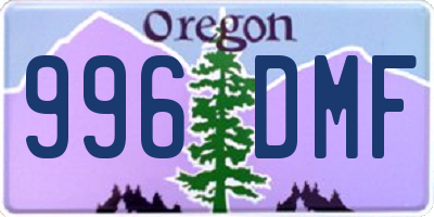 OR license plate 996DMF