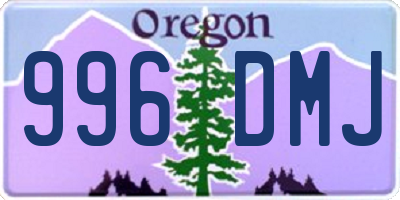 OR license plate 996DMJ