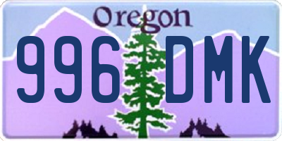 OR license plate 996DMK