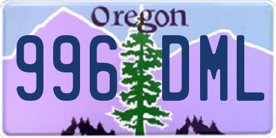 OR license plate 996DML