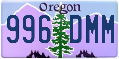 OR license plate 996DMM