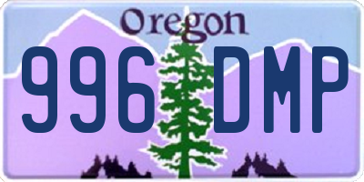 OR license plate 996DMP
