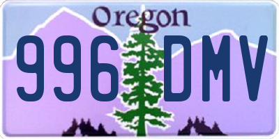OR license plate 996DMV