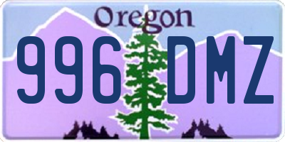 OR license plate 996DMZ