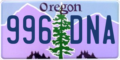 OR license plate 996DNA