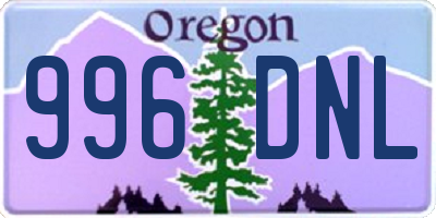 OR license plate 996DNL