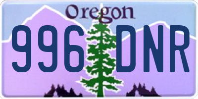 OR license plate 996DNR
