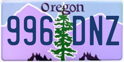 OR license plate 996DNZ