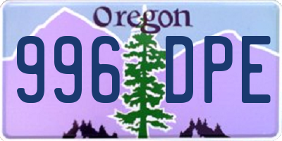 OR license plate 996DPE