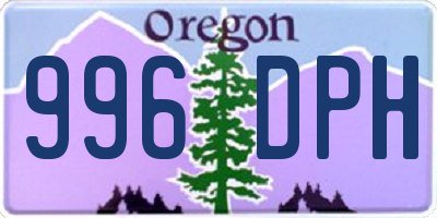 OR license plate 996DPH
