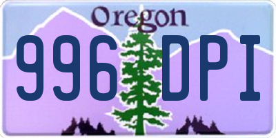 OR license plate 996DPI