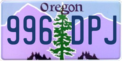 OR license plate 996DPJ