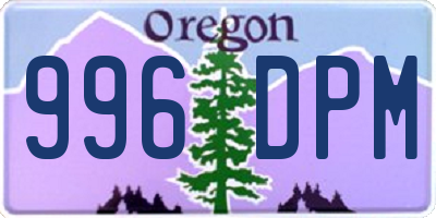 OR license plate 996DPM