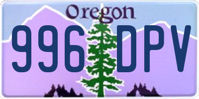 OR license plate 996DPV