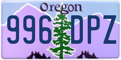 OR license plate 996DPZ