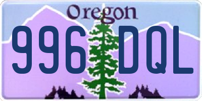 OR license plate 996DQL