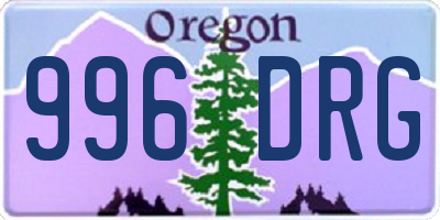 OR license plate 996DRG