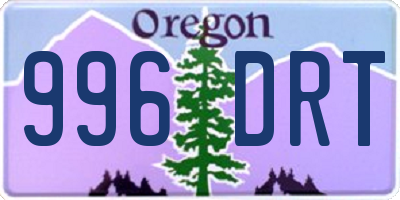 OR license plate 996DRT