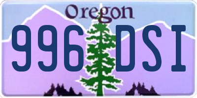 OR license plate 996DSI