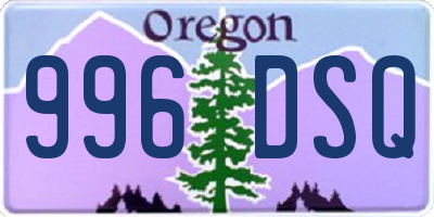 OR license plate 996DSQ